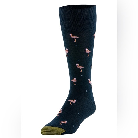 GOLDTOE Edition Mens Flamingos Crew Socks, 3-Pack - Picture 4 of 7